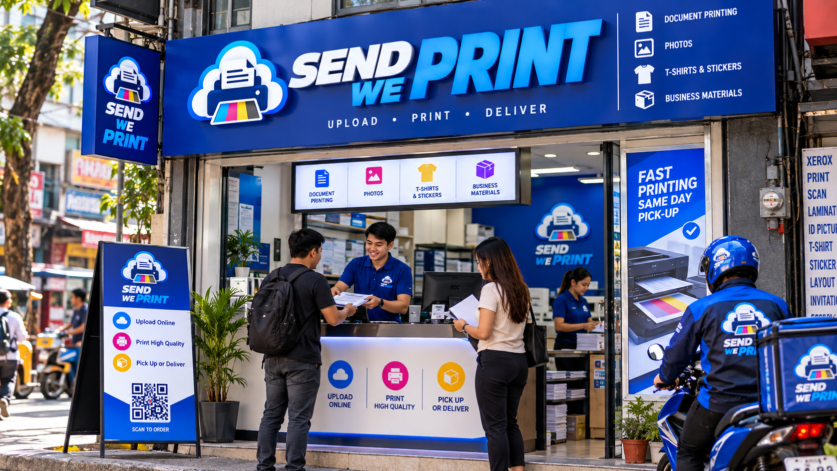 SEND WE PRINT physical store hub